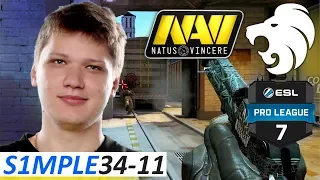 s1mple 34-11 / NaVi vs North / ESL Pro League Season 7 Europe