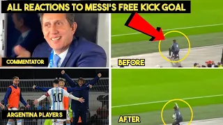 All The Crazy Reactions To Messi's Free Kick Goal As Argentina vs Ecuador in World Cup Qualifiers