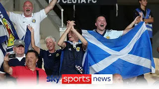 Fans celebrate after Scotland qualify for Euro 2024 following Norway's loss to Spain