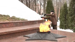 В День защитника Отечества у Кургана Славы прошёл торжественный митинг