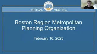 Boston Region MPO Board Meeting: February 16, 2023: