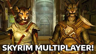 I make my Girlfriend play Skyrim Multiplayer - Part 1 (live)