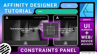 Affinity Designer Tutorial - UI and Website Mockups Using Constraints