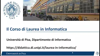 Presentazione della Laurea Triennale in Informatica