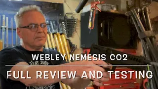 Webley Nemesis CO2 powered .177 pellet pistol full review and testing!