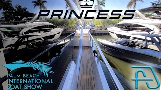 Princess Y85 at the 2021 Palm Beach International Boat Show