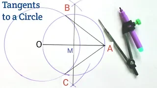 Tangents from an external point to a circle | construction of tangents to a circle