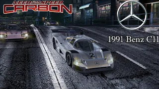 1991 Mercedes Benz C11 | Most Intense Hard Race | Tier 4 Hyper Sports Cars | NFS Carbon UHD |