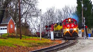 RJ Corman 5372 & NYSW in Midway, KY on a Cloudy Winter Day