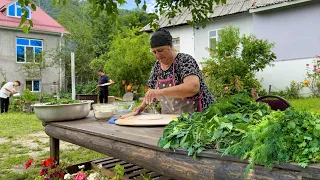 GRANDMA PREPARING NO BAKING SUMMER CAKE | COOKING VEGETABLE BREAD | RURAL VILLAGE LIFE FAMILY