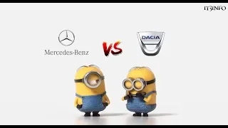 Mercedes vs Dacia Minions Style ( Funny Commercial Compilation )