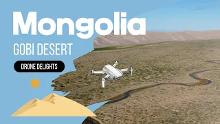 【4K】 Mongolia, Gobi Desert, Drone, 4K, Sky, nature, river, khongor Els | Drone Delights