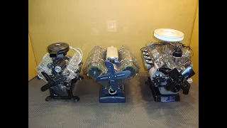 I compare 3 Visible V8 Engine Model Kits  -  Operating Demos + Comments