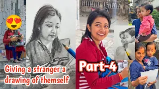 Drawing strangers in India very realistically | PART-4 ( REACTIONS!) drawing Prank with strangers