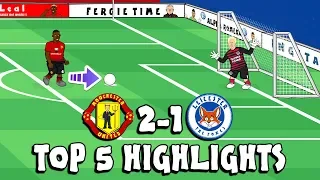 🔴MAN UTD vs LEICESTER🔵 Top 5 Highlights (2-1 2018 Parody Shaw Goal, Pogba Penalty and more!)