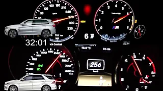 BMW X5 M vs Mercedes ML 63 AMG acceleration