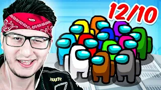 САМЫЙ ИНТЕРЕСНЫЙ РЕЖИМ ! 12 ИГРОКОВ В AMONG US (3 ПРЕДАТЕЛЯ)