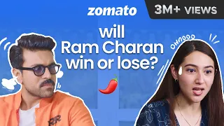 RRR Hero RAM CHARAN 🔥| North Indian vs South Indian 🌶️ Spicy Food challenge | Sahiba Bali | Zomato