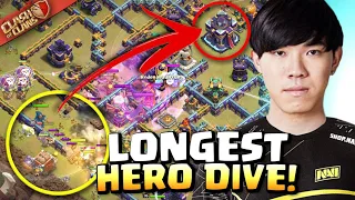 KLAUS risks war on INSANE hero dive CROSSING WHOLE BASE! Clash of Clans