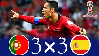 Portugal vs Spain 3-3 ( Cristiano Ronaldo Hat-trick) 2018 World Cup Extended Highlights & Goals HD