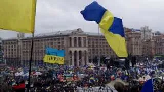 Євромайдан. 8 грудня 2013 року Народне Віче. Національний Гімн України