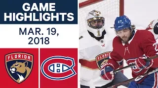 NHL Game Highlights | Panthers vs. Canadiens - Mar. 19, 2018