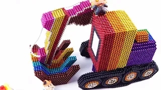 Creative DIY - Build Awesome Excavator With Magnetic Balls - Amazing Magnet Balls