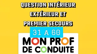 QUESTION Intérieur Extérieur PREMIER SECOURS PERMIS 2/4 (31 a 60 Peugeot 208 Toyota Yaris (Clio c3