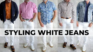 How To Wear And Style White Denim Over 40 | Casual White Jeans Ideas For Men