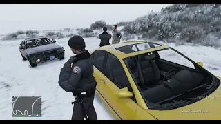 GTA5 LSPDFR patrol episode 65 and law enforcements in a winter wonderland