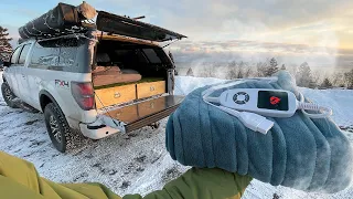 Truck Camping in 10 Degrees with only an Electric Blanket