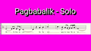Pagbabalik - Solo part (SATB Choir) Palan Reyes