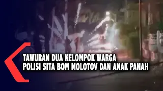 Tawuran Dua Kelompok Warga, Polisi Sita Bom Molotov Dan Belasan Anak Panah