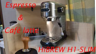 マシンでエスプレッソとラテを作ってみた♪　Unboxing HiBREW H11-SLIM and brewing with it