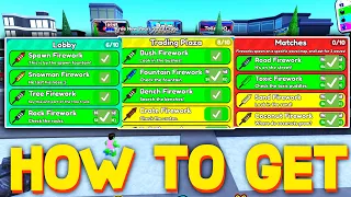 HOW TO GET ALL 30 FIREWORKS LOCATIONS LOBBY + TRADING PLAZA + MATCHES in TOILET TOWER DEFENSE ROBLOX