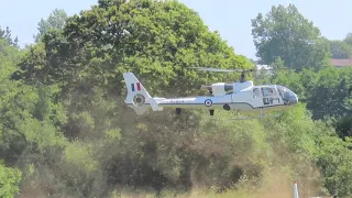 Gazelle Helicopter Landing on Isle of Wight