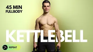 45 Min Full Body Kettlebell Workout | Normal Sets & Complex Sets | Repeat