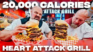 20,000 CALORIE OCTUPLE BYPASS BURGER | HEART ATTACK GRILL