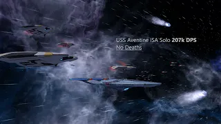 USS Aventine Solos the Borg on Advanced without dying Star Trek Online 207k DPS