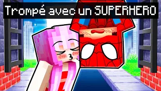 Ma FANGIRL me TROMPE avec un SUPER HERO sur Minecraft !