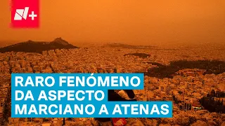 Tormenta de arena tiñó el cielo de naranja en Grecia - N+