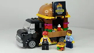 Lego City 60404 Burger Truck Speed Build Review ASMR