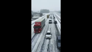 Winterdienst auf der Autobahn A10