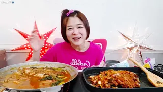 통스팸 짜장밥에 총각김치를   시네마먹방 Spam & Black Bean Rice & young radish kimchi ENG Cinema Mukbang DoNam