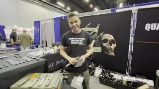 The Blade Show booth of Bastinelli Knives presented by Bastien Bastinelli