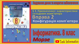 § 3. Вправа 2. Конфігурація комп'ютера | 8 клас | Морзе