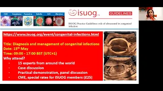 #ISUOGEducation course on diagnosis and management of congenital infection