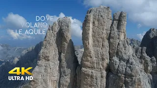 DOVE VOLANO LE AQUILE - Sopra le Dolomiti Occidentali (4K)