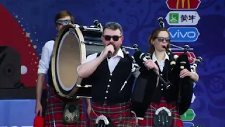 Hard Rock Medley. Moscow & District Pipe Band  FIFA Fan Fest 2018