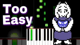 Undertale OST: 085 - Fallen Down | EASY Piano Tutorial #Shorts